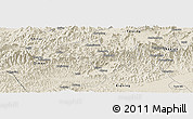 Shaded Relief Panoramic Map of Yixian