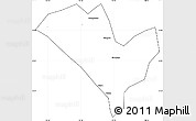 Blank Simple Map of Yixian, cropped outside