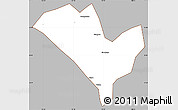 Gray Simple Map of Yixian, cropped outside