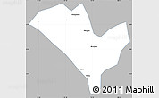 Gray Simple Map of Yixian, single color outside