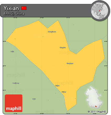 Savanna Style Simple Map of Yixian