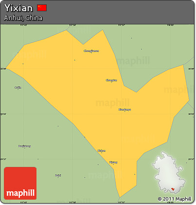 Savanna Style Simple Map of Yixian