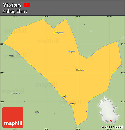 Savanna Style Simple Map of Yixian