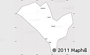 Silver Style Simple Map of Yixian, cropped outside