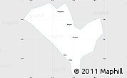 Silver Style Simple Map of Yixian, single color outside