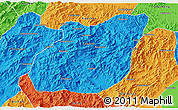 Political 3D Map of Yuexi
