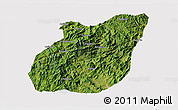 Satellite 3D Map of Yuexi, cropped outside