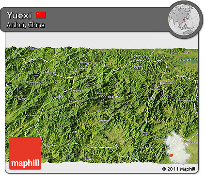 Satellite 3D Map of Yuexi