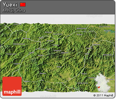 Satellite 3D Map of Yuexi