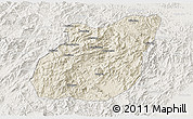 Shaded Relief 3D Map of Yuexi, lighten