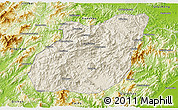 Shaded Relief 3D Map of Yuexi, physical outside