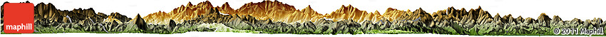 Physical Horizon Map of Yuexi, darken