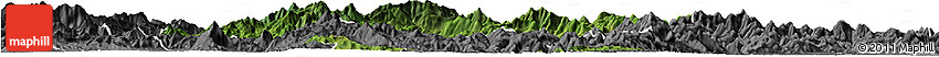 Satellite Horizon Map of Yuexi, desaturated