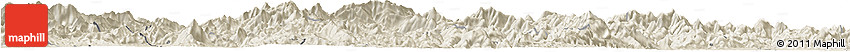 Shaded Relief Horizon Map of Yuexi