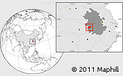 Blank Location Map of Yuexi, highlighted country, highlighted parent region