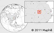 Blank Location Map of Yuexi, highlighted country