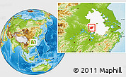 Physical Location Map of Yuexi, highlighted parent region
