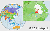 Political Location Map of Yuexi, highlighted parent region