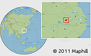 Savanna Style Location Map of Yuexi