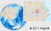 Shaded Relief Location Map of Yuexi