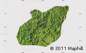 Satellite Map of Yuexi, cropped outside