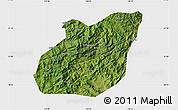 Satellite Map of Yuexi, single color outside
