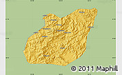 Savanna Style Map of Yuexi, single color outside