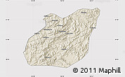Shaded Relief Map of Yuexi, cropped outside