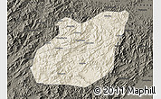 Shaded Relief Map of Yuexi, darken
