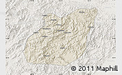 Shaded Relief Map of Yuexi, lighten