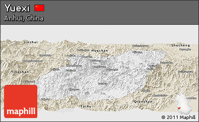 Classic Style Panoramic Map of Yuexi