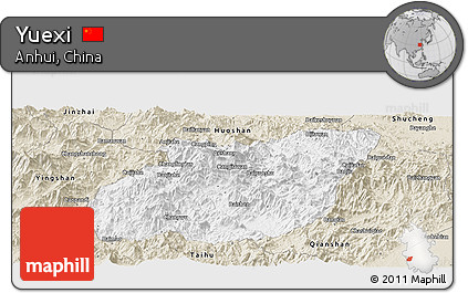Classic Style Panoramic Map of Yuexi