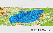 Political Panoramic Map of Yuexi, physical outside