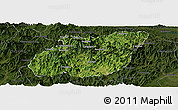 Satellite Panoramic Map of Yuexi, darken