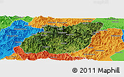 Satellite Panoramic Map of Yuexi, political outside