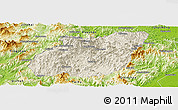 Shaded Relief Panoramic Map of Yuexi, physical outside