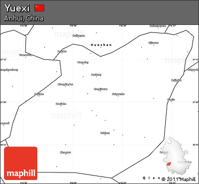 Blank Simple Map of Yuexi