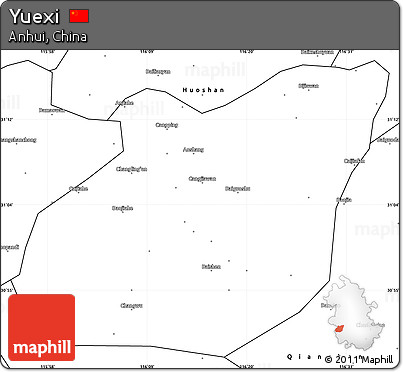Blank Simple Map of Yuexi