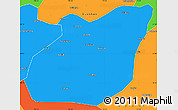 Political Simple Map of Yuexi