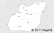 Silver Style Simple Map of Yuexi, cropped outside