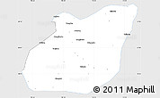 Silver Style Simple Map of Yuexi, single color outside