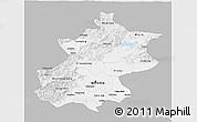 Gray 3D Map of Beijing, single color outside