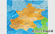 Political Shades 3D Map of Beijing