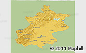 Savanna Style 3D Map of Beijing, single color outside