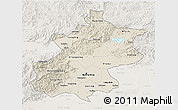 Shaded Relief 3D Map of Beijing, lighten