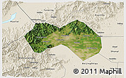 Satellite 3D Map of Changping, shaded relief outside