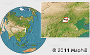 Satellite Location Map of Changping, highlighted parent region
