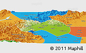 Physical Panoramic Map of Changping, political outside