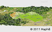 Physical Panoramic Map of Changping, satellite outside