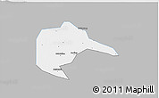 Gray 3D Map of Daxing, single color outside
